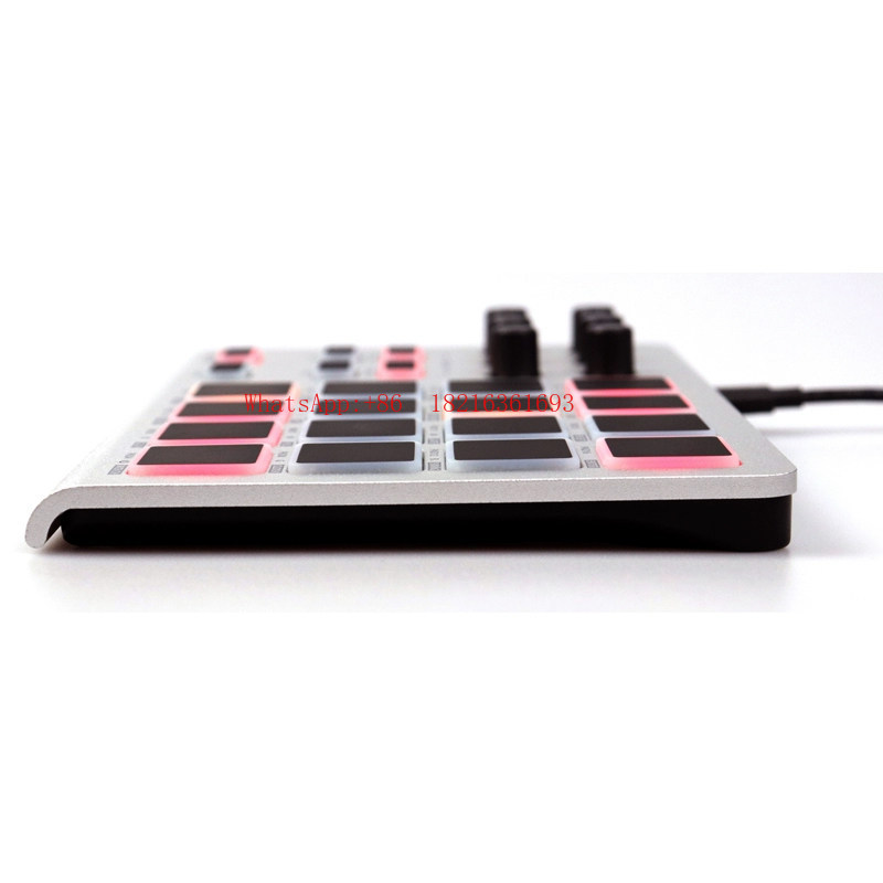 Midi Controller Pad - 20.26NEW ポータブルスリムアルミドラムパッド MIDI キーボードコントローラー電子シンセサイザーパーカッションパッド