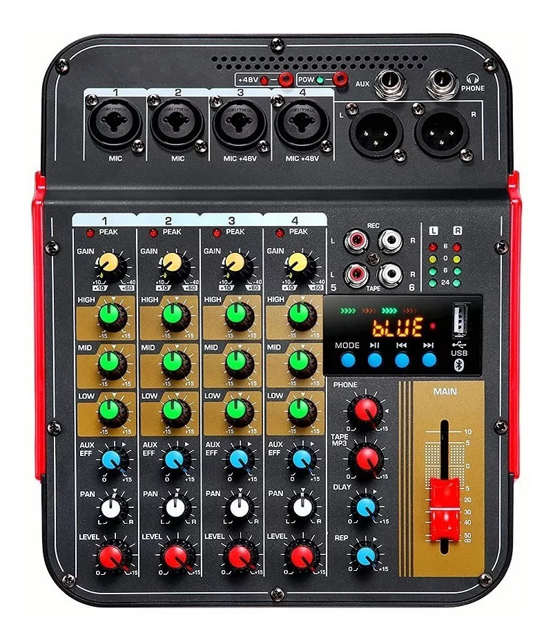 音声ミキサー,Bluetoothおよびリバーブ付き,電源48 - Audio Music Dj のレビューと価格