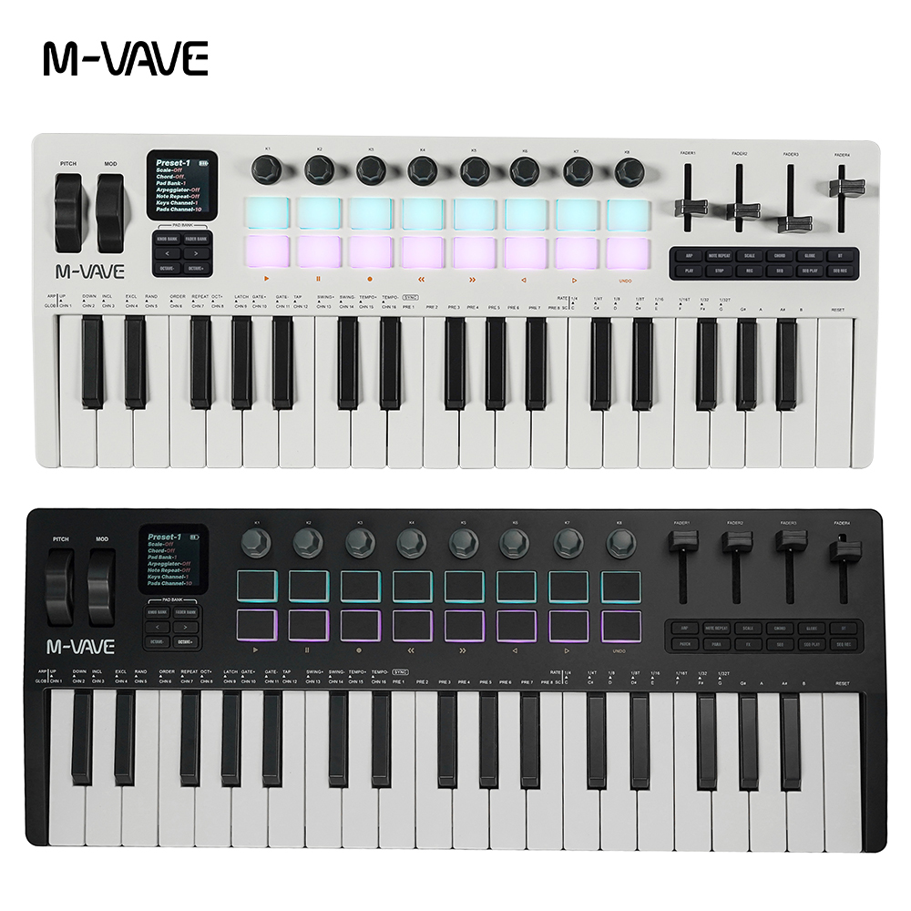 M-VAVE MIDIキーボードコントローラー 充電式USB - Midi Controller Pad のレビューと価格