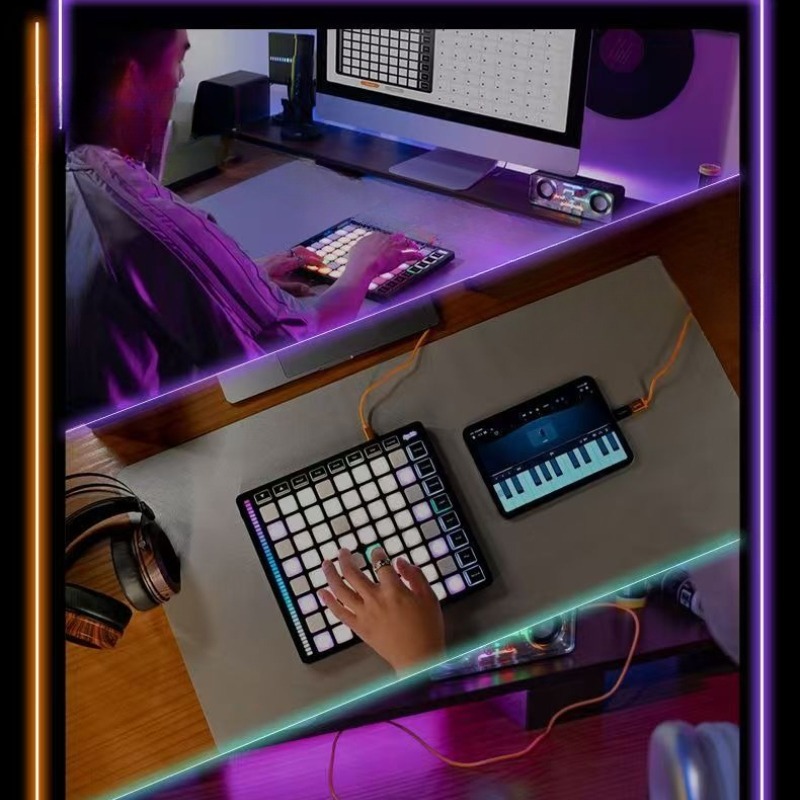 64鍵MIDIパーカッションパッドコントローラー ステージミ - Midi Controller Pad のレビューと価格