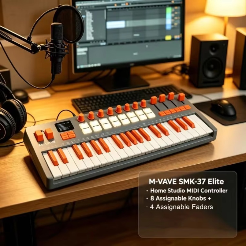 M-VAVE SMK-37 エリート MIDIキーボード 3 - Midi Controller Pad のレビューと価格