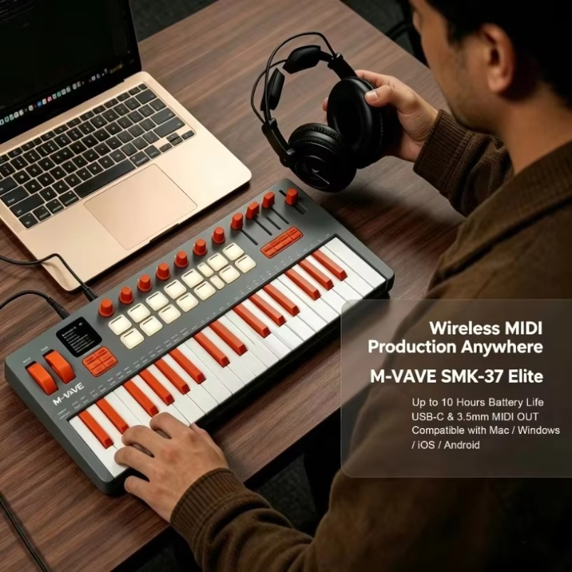 M-VAVE SMK-37 エリート MIDIキーボード 3 - Midi Controller Pad のレビューと価格